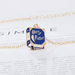 QH vente en gros bijoux fins <span class=keywords><strong>Potter</strong></span> livre magique collier plaqué or lien chaîne pendentif romans connexes conception accessoires de film chaud - Product Image 6