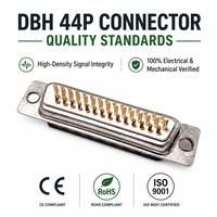 Konektor D-SUB Industri DB37 DB44 DB50 Tipe Solder 37 50 Pin Male Female Plug Socket dengan Tutup Paduan Seng untuk Kabel Data