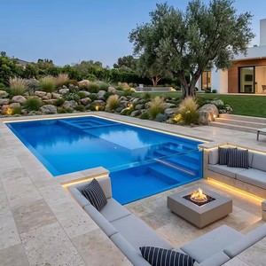 Piscina Swim Spa da Esterno Inground su Misura Modulare di Grandi Dimensioni, 8m, con Jacuzzi, in Fibra di Vetro, Produzione Diretta - Product Image 6