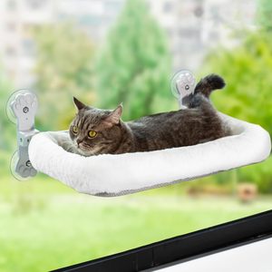 Amaca per Gatti da Finestra con Doppio Ventosa, Pieghevole e Confortevole, Letto Sospeso per Prendere il Sole - Product Image 3