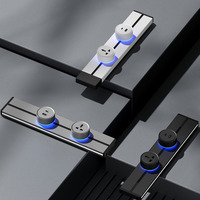 KLASS 350mm 500mm 750mm conector de riel de alimentación personalizable enchufes eléctricos enchufe de mesa de pista de oficina Universal