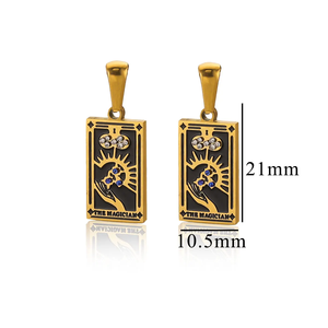 Edelstahl <span class=keywords><strong>Tarot</strong></span> Halskette Charms für Schmuck herstellung Anlauf frei Bunte <span class=keywords><strong>Tarot</strong></span> Anhänger DIY Moon Sun Lovers Anhänger - Product Image 6