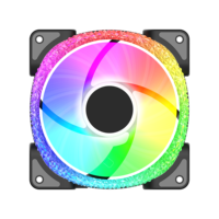 Diamond Double Aurora 3pin 4pin faible prix 120mm muet grand volume d'air ordinateur pc boîtier cpu refroidisseur coloré rvb argb ventilateur de refroidissement