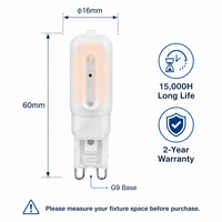 Ampoule LED G9 professionnelle multicolore pour hôtel, 220-240V, 4W, 400LM, Ra>80, pilote IC, 16 LED SMD 2835 en plastique