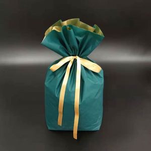 Bolsa de Regalo Navideña de Plástico Verde Tejido de PP para Damas y Niños, para Empacar Leche, Comida para Mascotas, Gelatina, Alimentos Enlatados, Decoración para Fiestas - Product Image 3