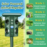 SAIJZEK Portable ultrasons Animal répulsif solaire pour taupe souris serpent rongeur oiseau antiparasitaire pelouses extérieures ABS vente en gros