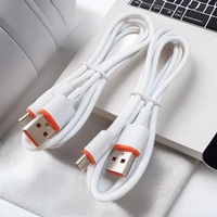 Cable Naranja USB Tipo C Plano, Cable de Datos Micro USB de Carga Rápida para Teléfono, Cable Tipo C para Samsung iPhone 13 Pro Max con Caja