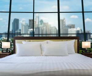 Hotel Supplies Bedding Set Modern Solid White <strong>Single</strong> Flat <strong>Bed</strong> <strong>Sheet</strong> 300TC Pure Cotton <strong>Bed</strong> Linen High Quality - Product Image 3