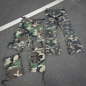 Custom Streetwear Detachable Loose Wide Leg Baggy Short Jorts Flared Tactical <strong>Camo</strong> Camouflage Carpenter <strong>Trousers</strong> <strong>Cargo</strong> Pants <strong>Men</strong> - Product Image 1