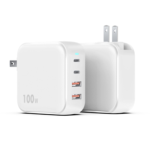 Caricatore PD 100W QC3.0, Adattatore di Alimentazione Standard da Parete 2A USB <span class=keywords><strong>2</strong></span> Tipo <span class=keywords><strong>C</strong></span>, Ricarica Rapida per Laptop e Telefono - Product Image 2