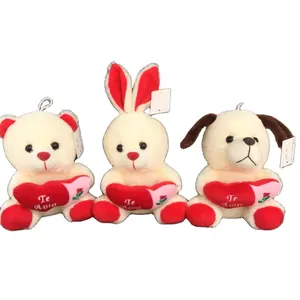 Wholesale buy valentines teddy bears dogs rabbits i love you animals plush toy with red heart