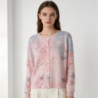Cardigan chic de style français pour femme, à manches longues, col rond, boutonné sur le devant, léger, séchage rapide, tricot décontracté, haut tendance automne