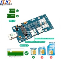 Adaptor Modem Nirkabel USB 3.0 Tipe-A ke M.2 B-Key dengan Daya Tambahan Tipe-C dan 2 Slot Kartu SIM NANO untuk Modul 5G 4G LTE WWAN