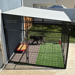 Large Heavy-Duty <strong>Dog</strong> House Run <strong>Kennel</strong> Cage Breathable Rainproof Waterproof Roof Multiple Outdoor Enclosure Fencing Trellis Gates - Product Image 2