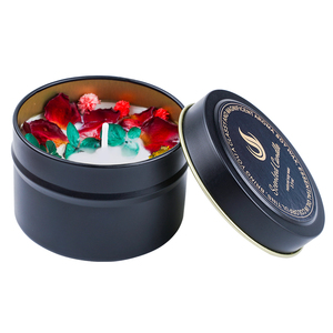 Velas <span class=keywords><strong>de</strong></span> diseño novedoso Navidad cumpleaños cera <span class=keywords><strong>de</strong></span> soja Mini velas fragancia lujo pequeña flor seca vela perfumada - Product Image 1