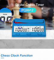 Chronomètre de jeu d'échecs multifonctionnel Horloge d'échecs numérique professionnelle Reloj