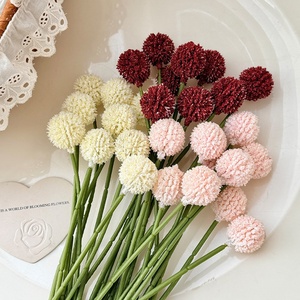 Bolas <span class=keywords><strong>de</strong></span> Flores Artificiales <span class=keywords><strong>de</strong></span> Crisantemo y <span class=keywords><strong>Diente</strong></span> <span class=keywords><strong>de</strong></span> León Doradas, Adornos Florales <span class=keywords><strong>de</strong></span> Simulación Multiusos, Estilo Moderno - Product Image 1