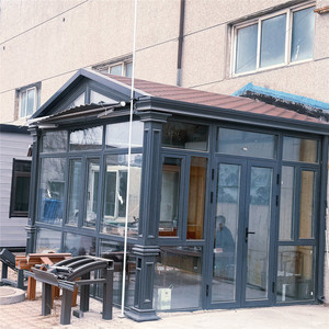 <span class=keywords><strong>Solarium</strong></span> moderno de fábrica profesional, sala de jardín de invierno con <span class=keywords><strong>terraza</strong></span> de aluminio independiente, casa de cristal de 4 estaciones - Product Image 3