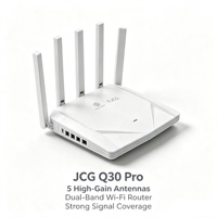 Routeur WiFi 6 Xinsuhang JCG Q30 Pro AX3000, 5 antennes, 1GE+3GE LAN, Mesh/WISP, OpenWrt pour FTTH Domestique