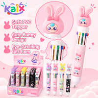 KAIX Stylos Gel Multicolores Personnalisables avec Logo, 10 Couleurs, Embouts en PVC Souple, Idéaux pour les Récompenses Scolaires (Vente en Gros)