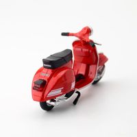 Moulé sous pression 1:18 1976 Vespa 200 rallye moto modèle acousto-optique rebond Absorption des chocs métal voiture jouets affichage Collection cadeau