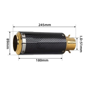 Escape Universal de 51 mm para Motocicleta <span class=keywords><strong>Kawasaki</strong></span> <span class=keywords><strong>Ninja</strong></span> Z900 Z400 Duke 390 GSX-250R, Tubo de Escape, Accesorios para Motocicleta - Product Image 5