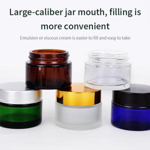 Pot en verre givré vide de 40 grammes 50 ml avec couvercle en plastique, logo personnalisé imprimé pour crème cosmétique, crème pour les yeux, masque facial - Product Image 5