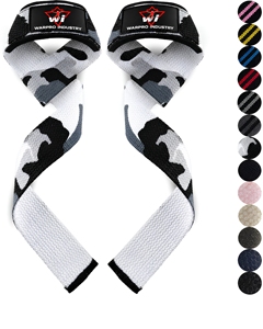 Sangles de musculation camouflage premium avec support de poignet rembourré, accessoires de préhension robustes pour la musculation et l'entraînement de force - Product Image 6