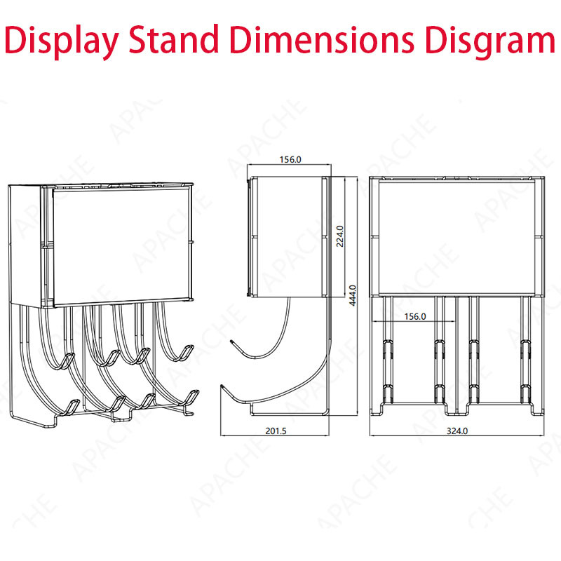 Apache Custom Metal Counter Canned Beverage Display Rack for Retail Shop — view 2