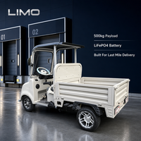 Vehículo Utilitario para Campo de Golf de 4 Ruedas, Cero Emisiones, Camioneta Eléctrica para Campo de Golf con Plataforma de Carga para Resort, OEM, Personalizado, Exportación