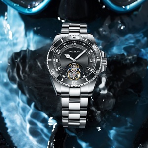 Aesop Đầy Màu Sắc Quay Số Xem Thép Không Gỉ Tourbillon Cơ Khí Xem Thanh Lịch Skeleton Tourbillon Cơ Khí Đồng Hồ Cho Nam Giới - Product Image 5