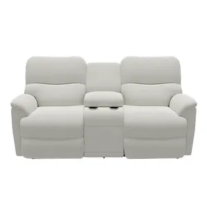 Sans Rice White Loveseat Furniture Living Room Home Theater L Shape Recliner Sofa