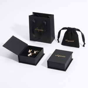 Luxury Flip Open <b>Book</b> Shaped Jewelry <b>Box</b> Custom Logo Printed Magnetic <b>Box</b> for Necklaces Earrings Rings and Bracelets - Product Image 1