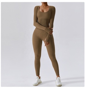 <span class=keywords><strong>Tuta</strong></span> da Yoga Fitness da donna <span class=keywords><strong>tuta</strong></span> intera da palestra <span class=keywords><strong>a</strong></span> coste senza cuciture <span class=keywords><strong>tuta</strong></span> sportiva brasiliana <span class=keywords><strong>a</strong></span> maniche lunghe - Product Image 2