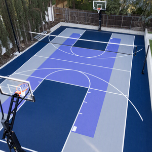 Suelo de Plástico Multiusos para Baloncesto, Baldosas Enclavables Suspendidas de PP para Voleibol, Fútbol Sala y Canchas Deportivas - Product Image 1