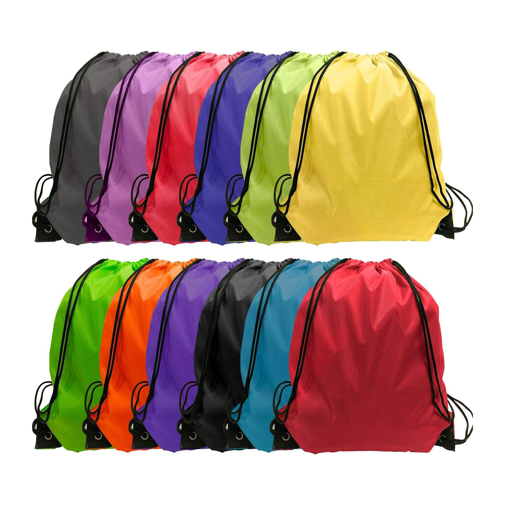 Wholesale Shoes Clothing Snacks Books Storage Sports Camping Backpacks Fitness Nylon Sublimation Drawstring Bag