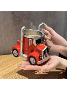 Nouvelle tasse à café design camion transfrontalier, ornement décoratif pour la maison et le jardin, avec cœur en acier inoxydable - Product Image 4