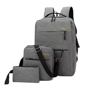 Mochila de Estilo Ejecutivo para Estudiantes Masculinos con Carga USB, Gran Capacidad, Material Oxford, Forro de Poliéster, Cierre Impermeable con Cremallera y Letras - Product Image 4