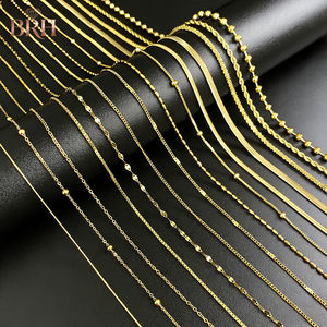 18K PVD 금도금 쿠반 체인 목걸이 피가로 힙합 쿠반 스테인리스 스틸 목걸이 - Product Image 1