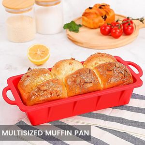 MUYULINS Molde Rectangular para Pan y Pastel de Silicona con Marco Metálico Reforzado, Antiadherente, Libre de BPA, Apto para LFGB - Product Image 6