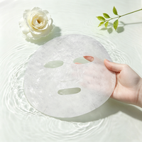 Masque facial en gel sec vert de haute qualité avec matériaux transparents écologiques, hydratant et régulateur de sébum