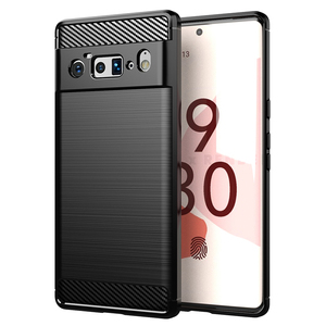 Housse de protection en TPU ultra-mince et légère en fibre de carbone pour <span class=keywords><strong>Google</strong></span> Pixel 6 Pro, étui de protection en caoutchouc pour téléphone portable - Product Image 3