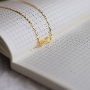 Collier Dylam Thin Minilistic plaqué or 18 carats, bijoux de tous les jours, amour infini, collier en argent sterling 925 véritable, infini en forme de 8 - Product Image 6