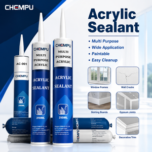 Sellador Acrílico Comercial de 280ml para Puertas, Sellador Acrílico Elástico para Marcos de Puertas, Antipolvo y Suave - Product Image 2