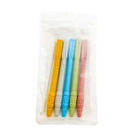 Jouet de dentition en silicone souple sans BPA, en forme de fusée, avec paille à mâcher, tube creux, corde et chaîne, couleur personnalisable, style européen, pour nourrissons