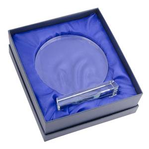 Trofeo de Vidrio Redondo Liso con Impresión UV, 100 mm de Diámetro, Base de 19 mm, para Premios, Ferias Comerciales, Hecho de Papel de Calidad - Product Image 3