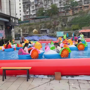 Vente flash : <span class=keywords><strong>Bateau</strong></span> à manivelle lumineux en forme de cygne pour enfants, manège aquatique parent-enfant pour <span class=keywords><strong>piscine</strong></span> extérieure et parc aquatique - Product Image 2