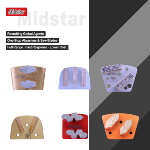 Plaque de meulage diamantée trapézoïdale OEM personnalisée haute dureté pour béton, patins de meulage diamantés pour sols en béton - Product Image 1