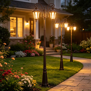 Lampadaire LED classique européen, alimenté par courant alternatif, étanche IP65, pour aménagement paysager et jardin, prix raisonnable sur mesure - Product Image 3