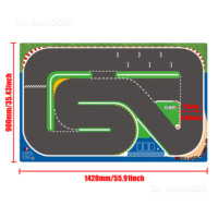 Tapis de course en caoutchouc portable HSP 1420x900mm pour voitures RC miniatures 1/64 1/76, modèle de course sur route, drift, jouet RTR 14+